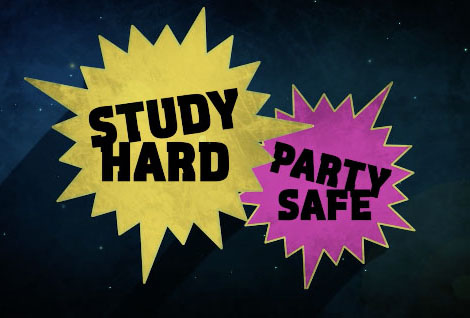 Screenshot of video Study Hard, Party Safe
