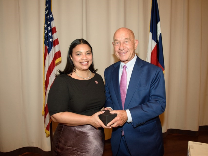 sarah donatto with mayor whitmire